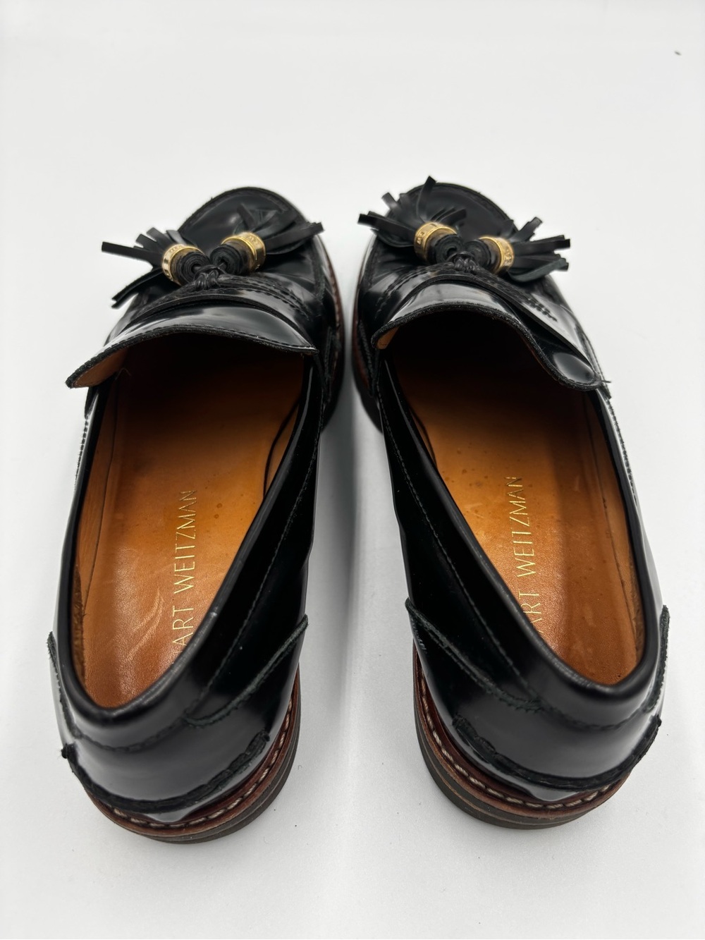 Stuart Weitzman Manila Tassel Loafer Sz 7.5 Made in Italy - Picture 9 of 11